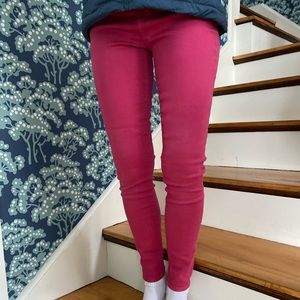 J Brand BARBIE PINK Alana high rise crop skinny.